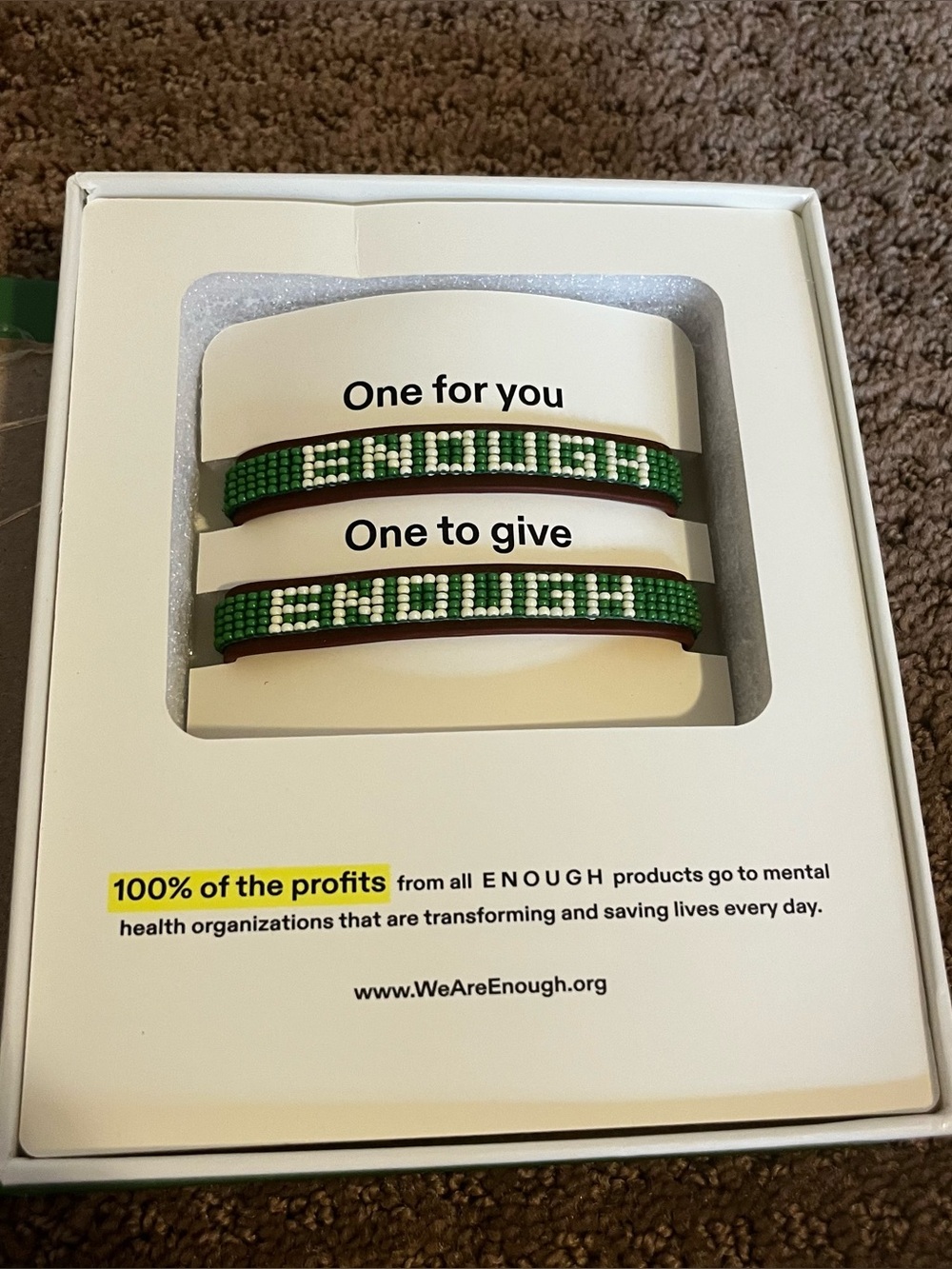We are enough leather bracelets
